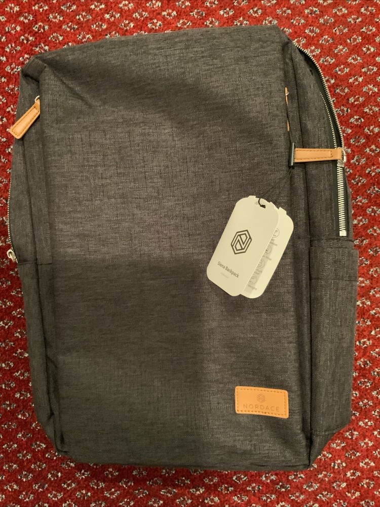 Nordace Siena Smart Backpack Black 15.6 Laptop USB Anti Theft Pocket Travel Bag