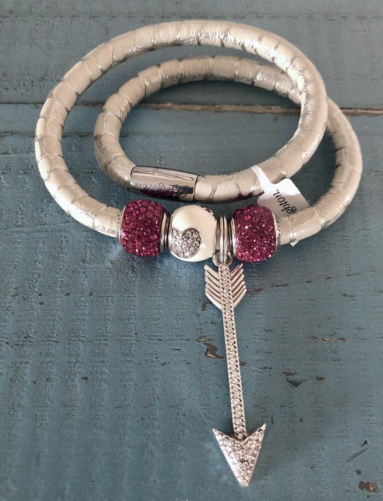 Brighton Double Wrap Woodstock NWT ~Cupids Kiss Celestia Arrow Amulet Heart Bead