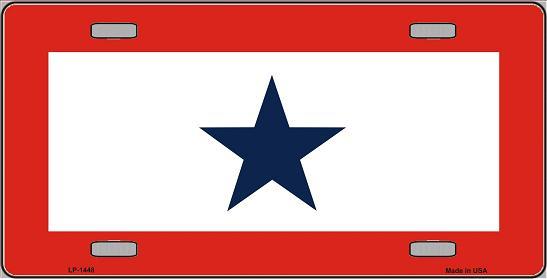 Aluminum Military License Plate Blue Star Mother NEW flat edge