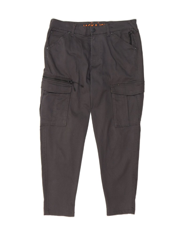 JACK & JONES Ace Carrot Fit Cargo Trousers W32 L26 Grey Cotton