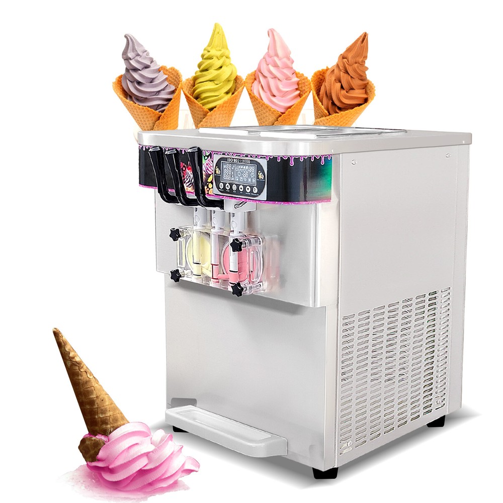Kolice Desktop 2+1 mixed soft serve ice cream machine, gelato ice cream maker