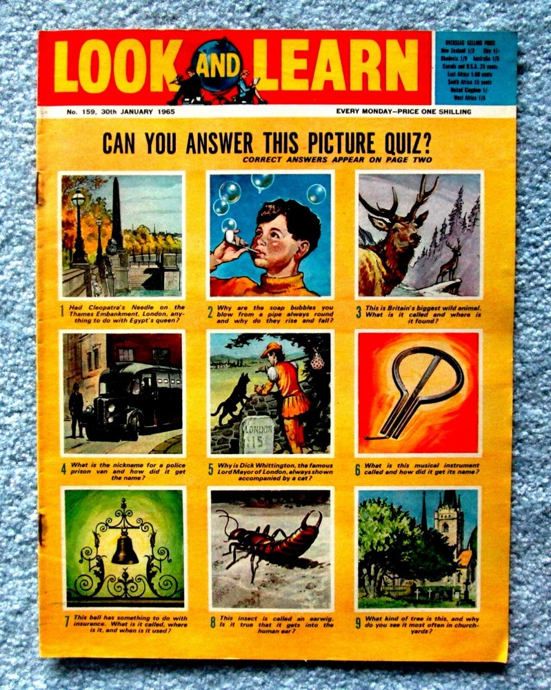 Look and Learn Vintage UK Magazine Jan 30 1965 icmsc3