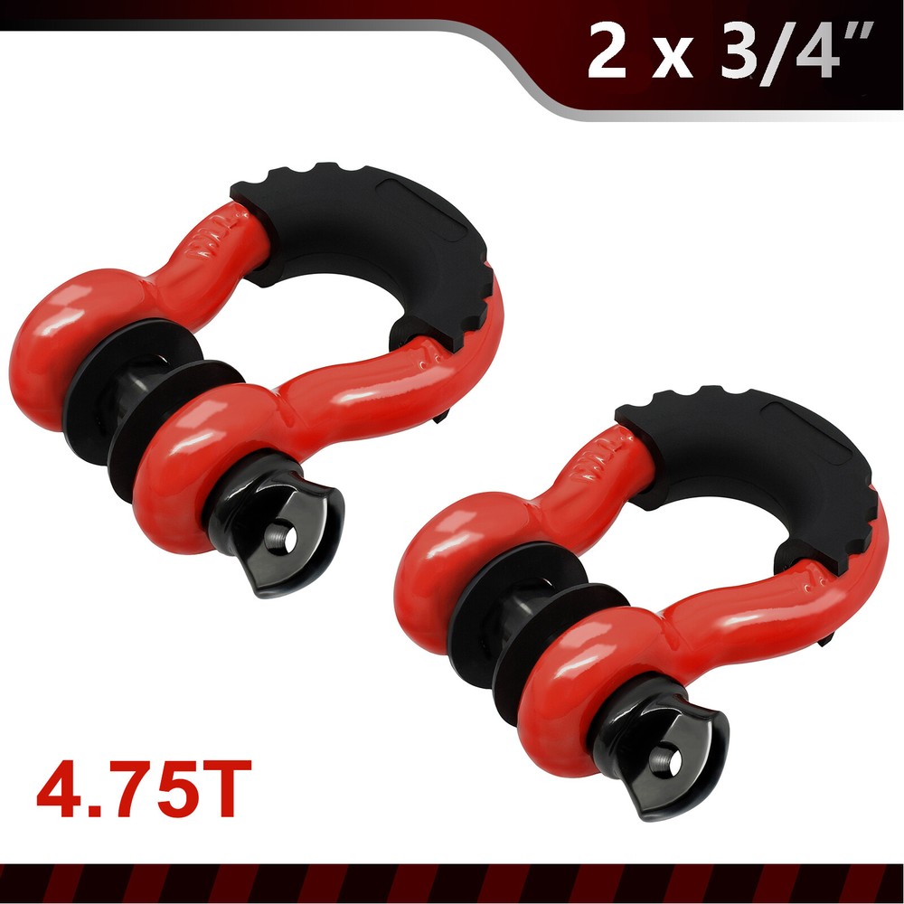 Heavy Duty D Ring Bow Shackle Antislip Tow Hook Screw Pin Clevis Anchor