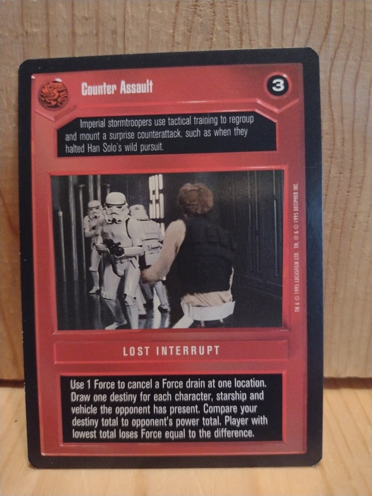 1995 Star Wars Card Game: LOST INTERRUPT: COUNTER ASSAULT   black BORDER  MC9