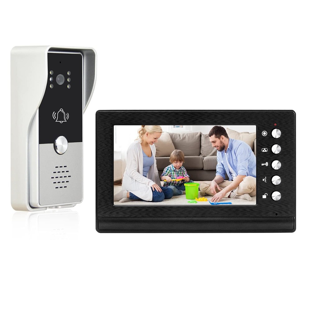 7-Inch Wired Video Doorbell Intercom System with Monitor Kit