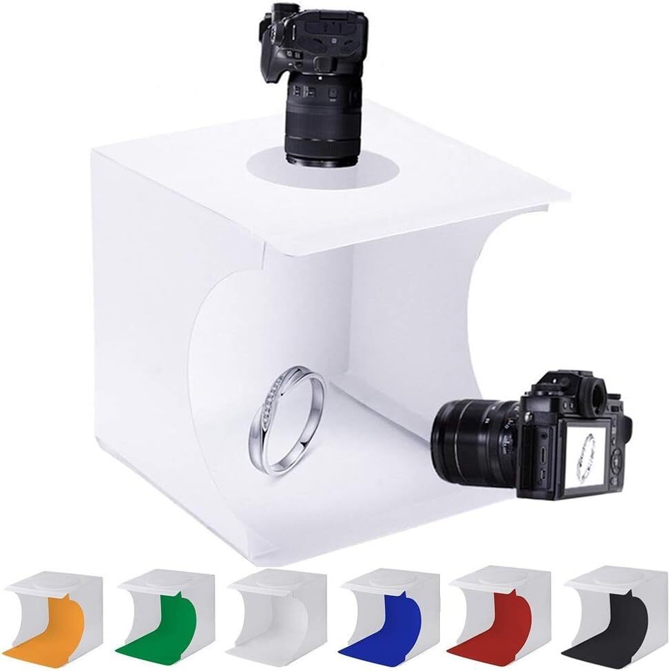 Mini Foldable Photo Studio Light Box for Jewelry & Small Product Photography at Home