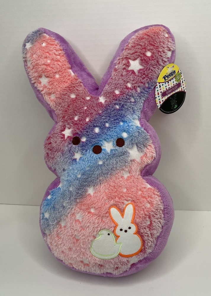 Peeps Easter 15” Glow in the Dark Plush Bunny 2022 Just Born Dan Dee Stuffed NEW