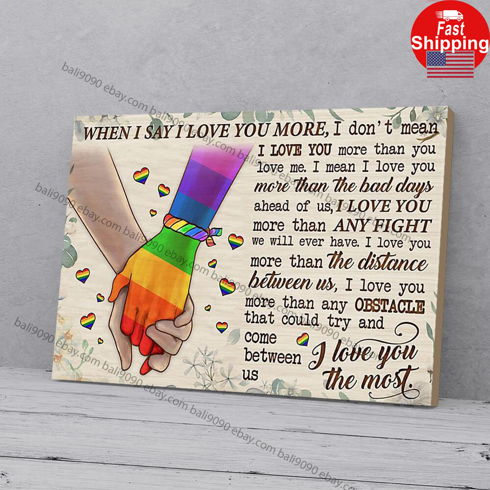 LGBT Couple Love Hold Hand Matte Poster Wall Art