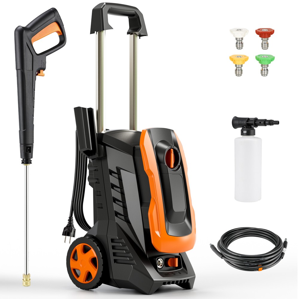Electric Pressure Washer with Telescopic Handle for Cars High Power Cleaning