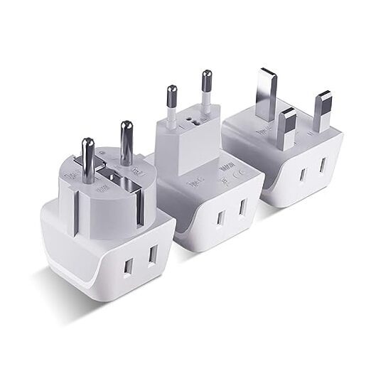 Complete European Travel Adapter Set - 2 In 1 Type E/F, C, G - All of Europe