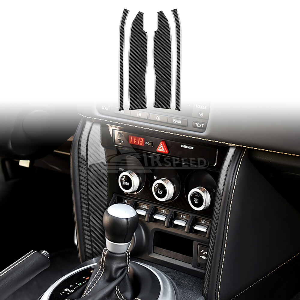 For Toyota 86 Subaru BRZ 2012-2020 Black Carbon Fiber Center Air Outlet Trim