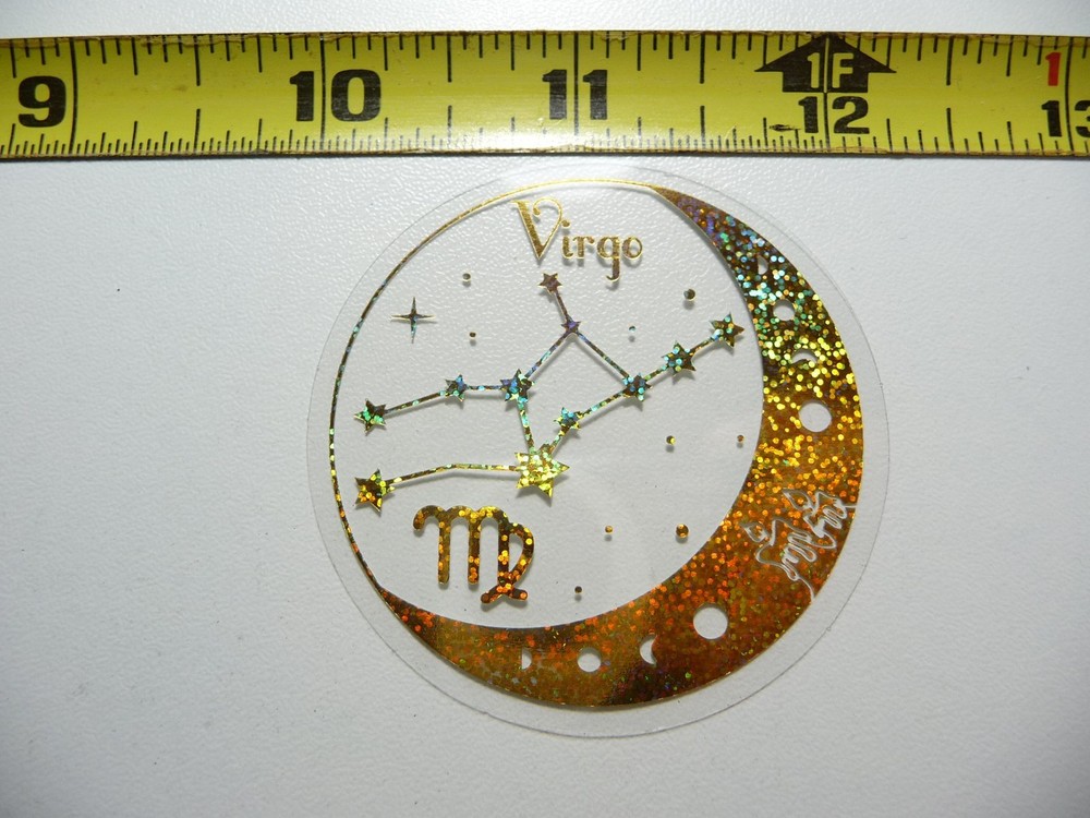 HOLOGRAPHIC ZODIAC VIRGO STICKER DECAL HOROSCOPE SIGN BIRTH MONTH