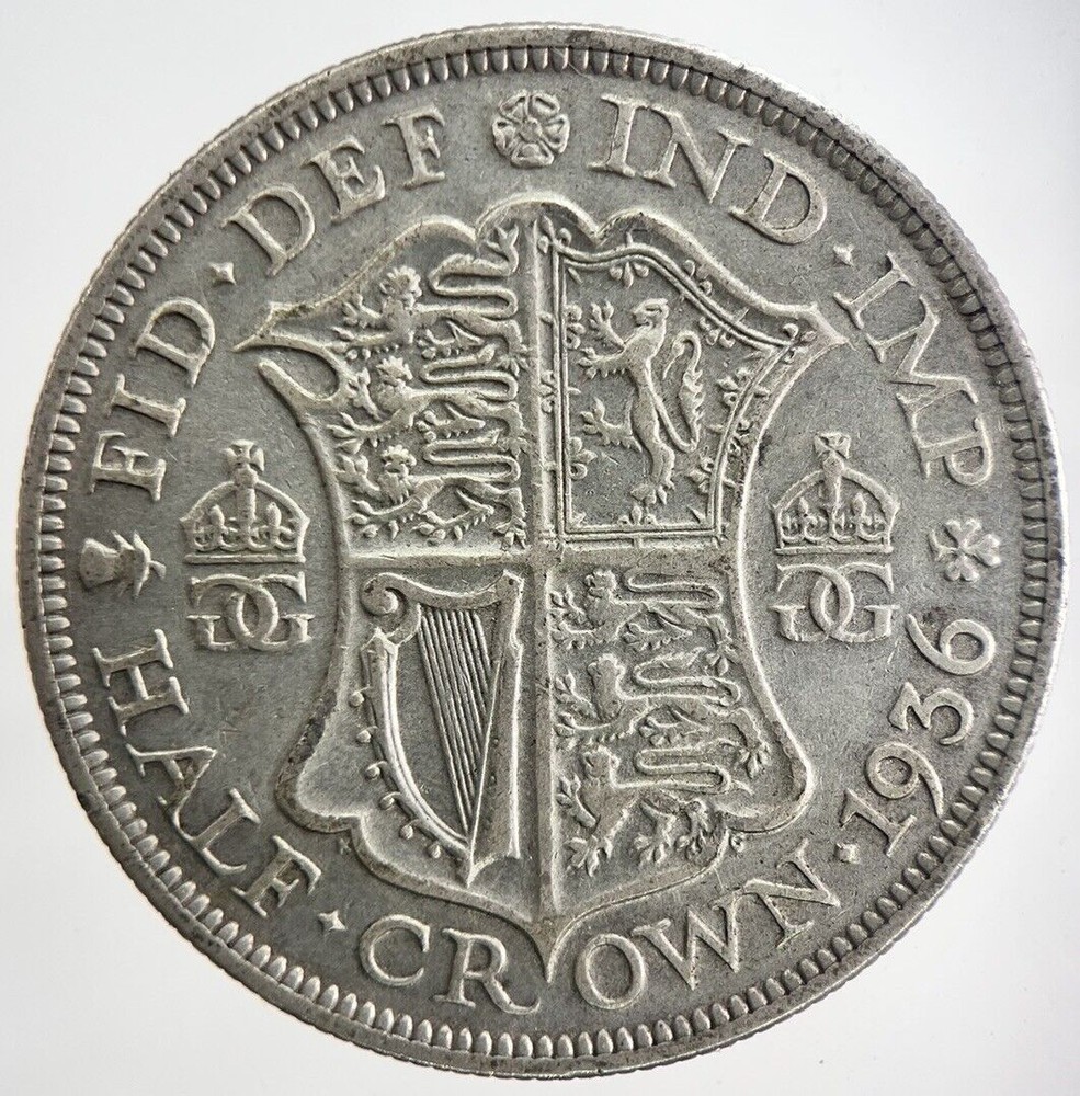 1936 George V Silver Half-Crown Coin | Fine Collectible Condition
