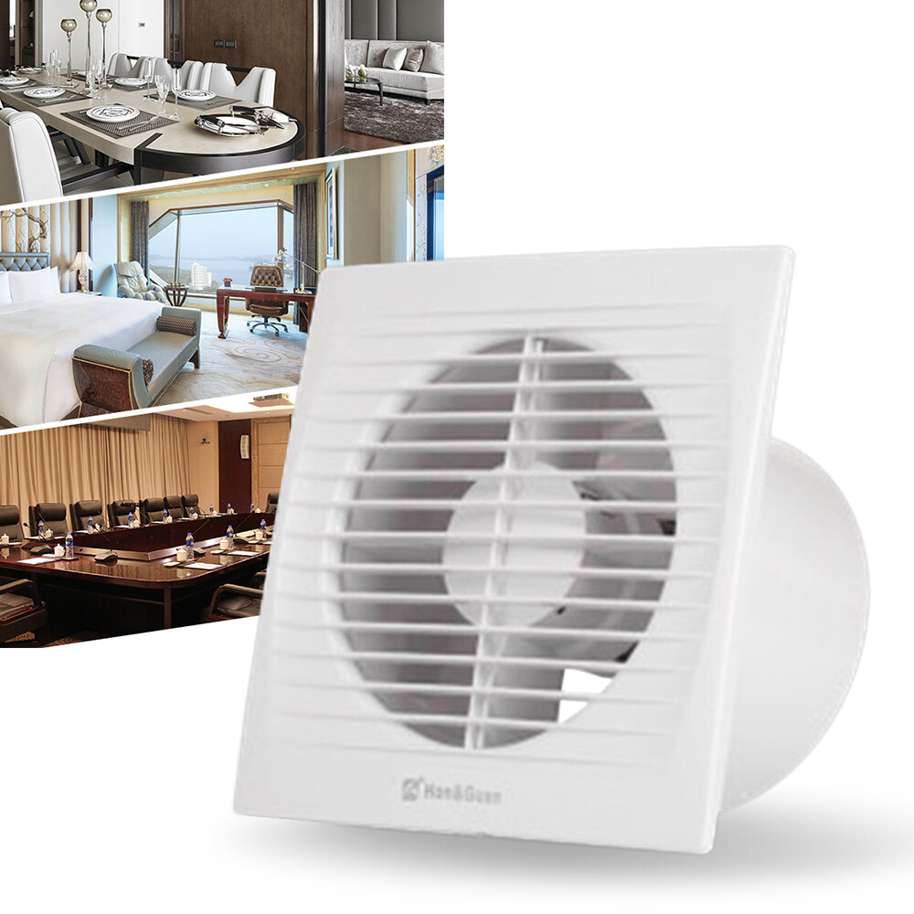 6 Inch Silent Wall-Mounted Exhaust Fan for Kitchen Bathroom Ventilation