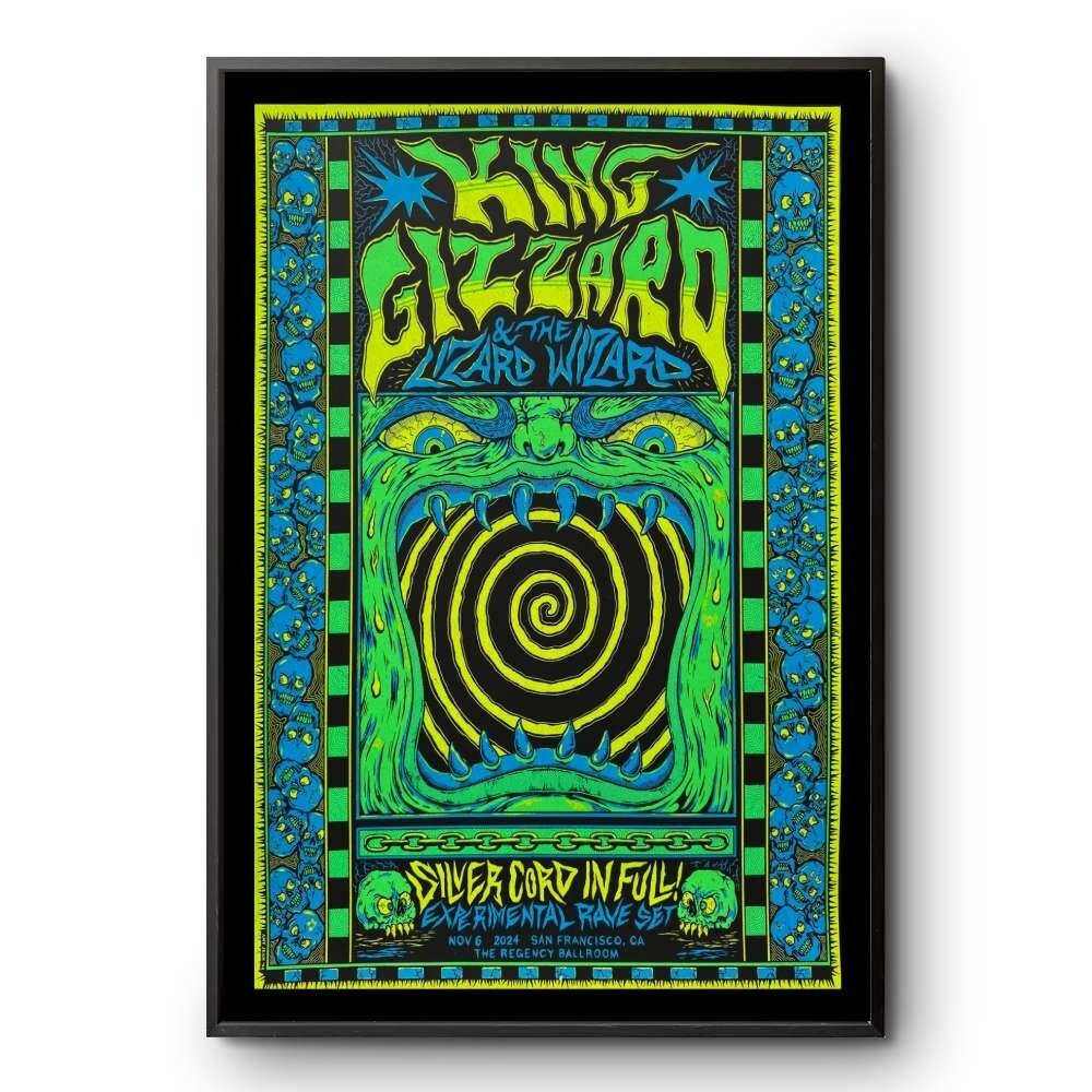 King Gizzard And The Lizard Wizard San Francisco CA November 6 2024 Tour Poster