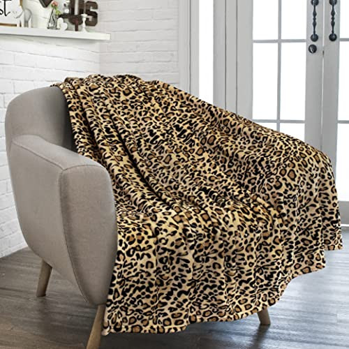 Cheetah Fleece Throw Blanket | Cheetah Leopard Animal Print Flannel Bla