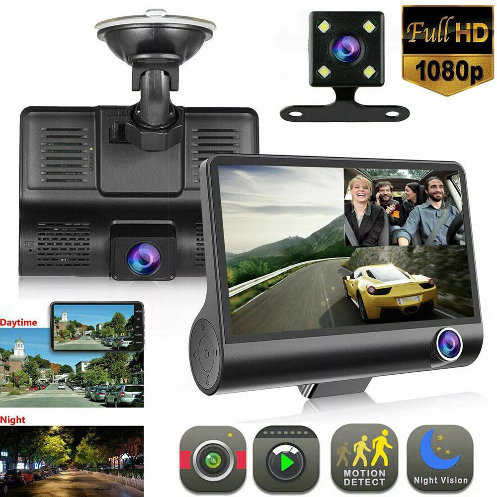 Car 1080P DVR Dual Lens Dash Cam Front & Rear Video Recorder Camera G-sensor USA