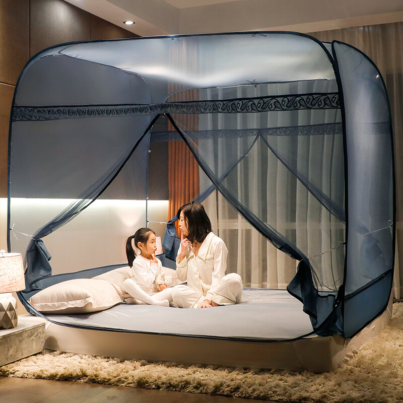 Mosquito Net With Two Doors Zipper Bed Netting Bed Canopy Easy Installment China-image