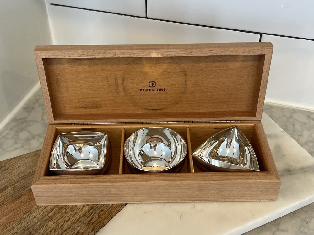 Pampaloni Italy Sterling Silver Candy Nut Bowls Set of 3-image