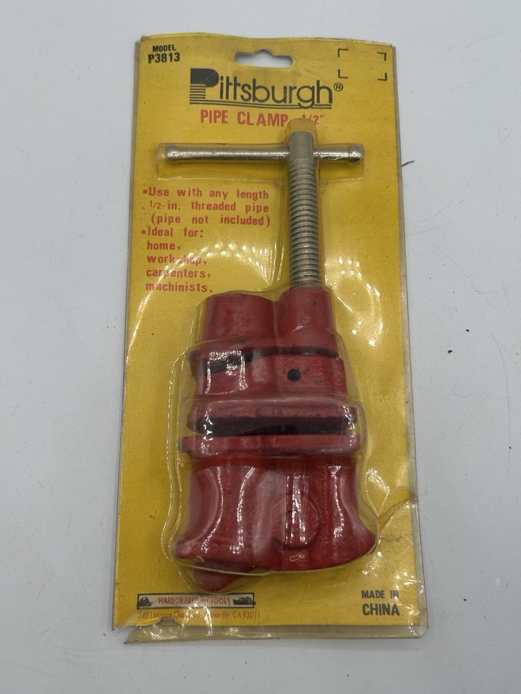 Vintage Pittsburgh P3813 1/2-Inch Pipe Clamp by Harbor Freight