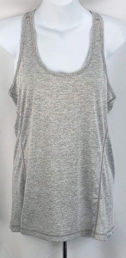 NWOT Icyzone Halter tank top m Gray ScoopNeck Yoga Workout Activewear Exercise