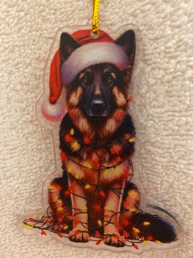 German Shepherd Dog Christmas Ornament Decoration **NEW**So Cute!