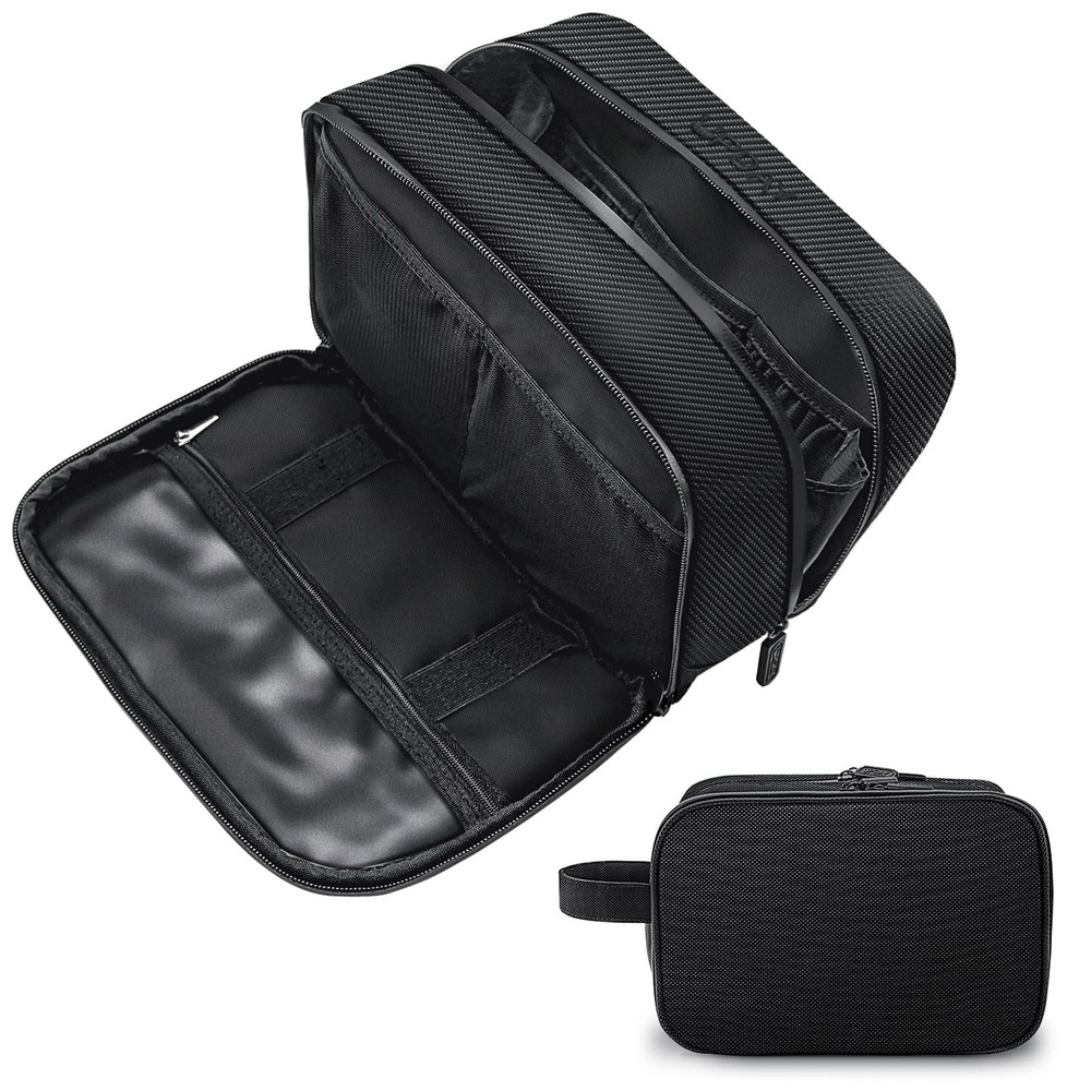 Men's Water-Resistant Hanging Toiletry Bag Travel Organizer Dopp Kit