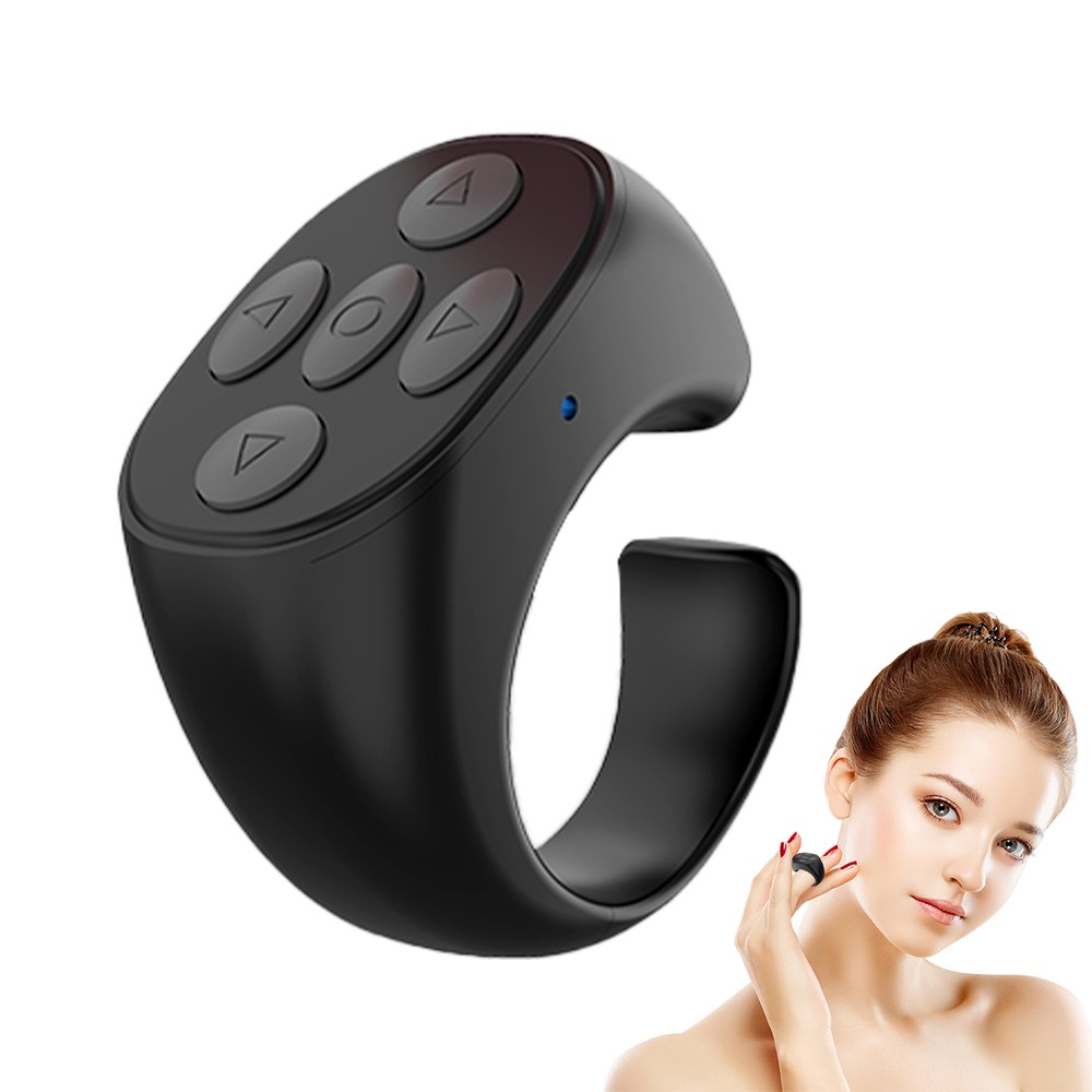 Bluetooth Ring Remote Control Fingertip Selfie Video Controller Automatic Turner