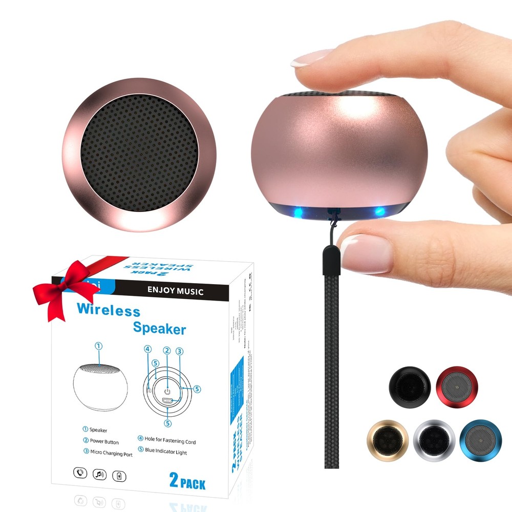 2-Pack Mini Bluetooth Speaker Wireless Portable Micro Speaker for Phones