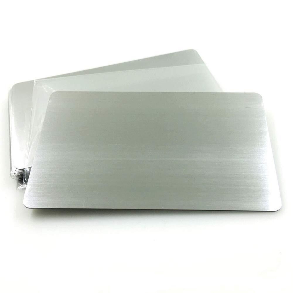 Ebamaz 304 Stainless Steel Thick 0.5mm Metal Business Cards Blank Tablet 86X5...