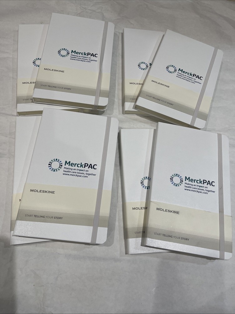 Qty 8 Moleskine Custom Edition Hard Cover Ruled Notebook Journals w/Promo NEW