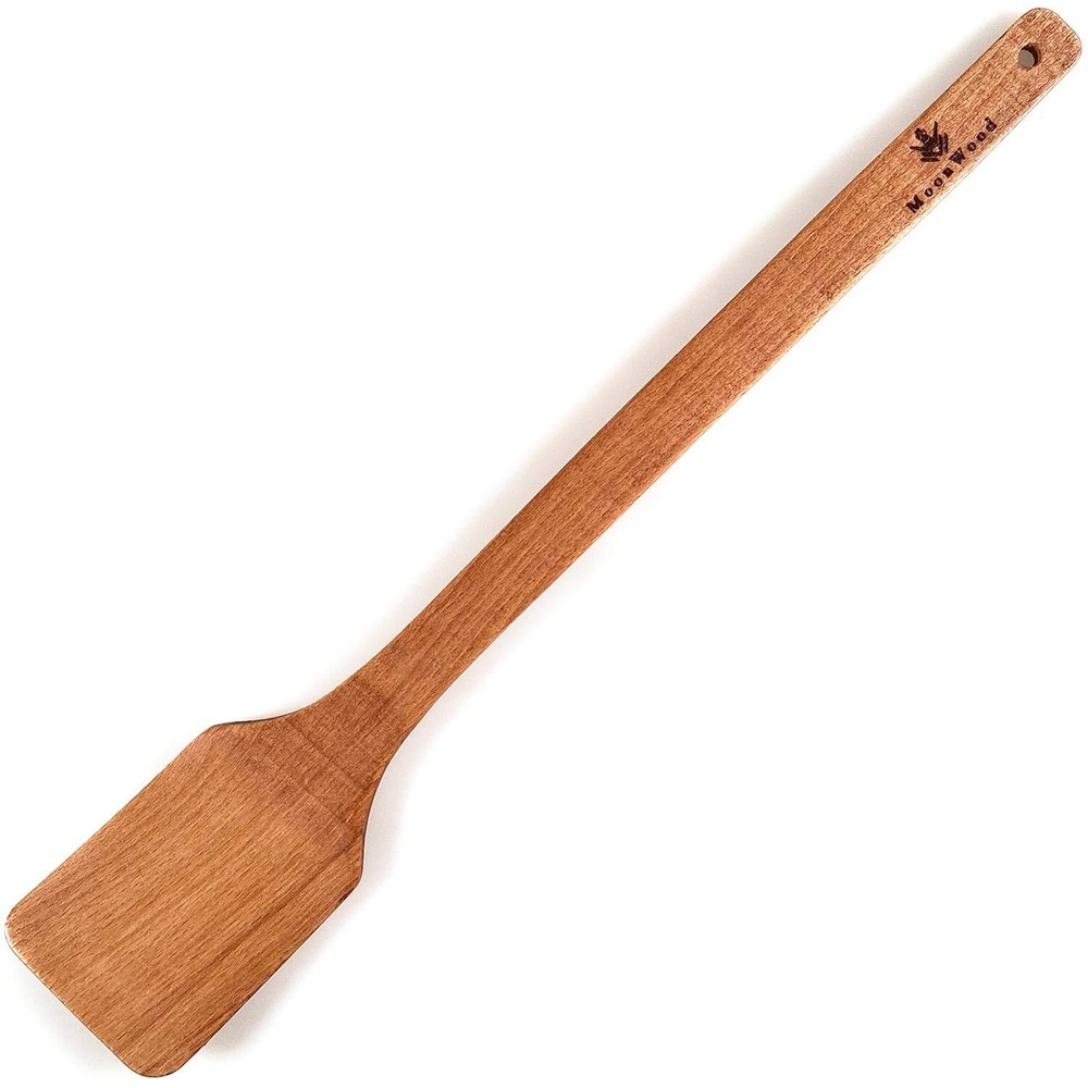 Wooden Long Spoon 18-inch - Big Spoon for Brewing, Grill, Mixing, Stirring - ...