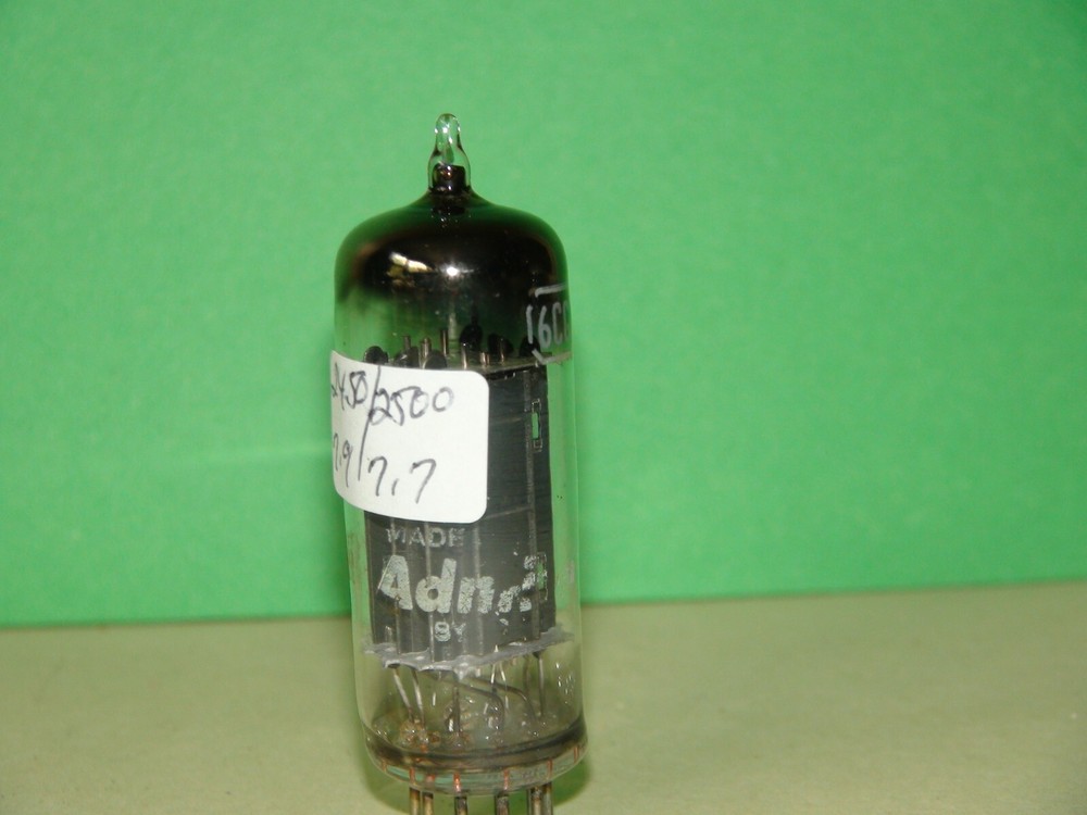 Admiral RCA 6CG7 6FQ7 Black Plates Vacuum Tube Very Strong Balanced