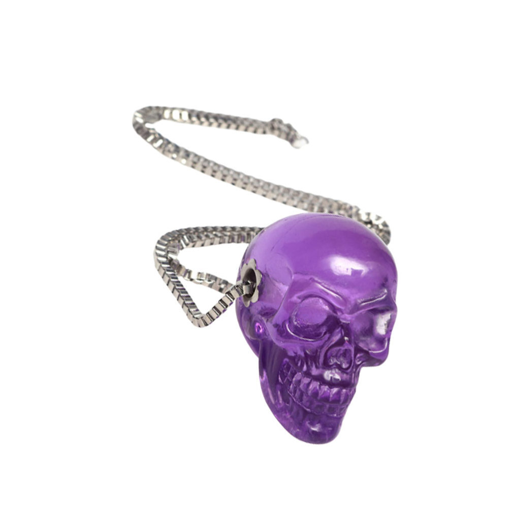 3 D Double Decoration Skull Pendant -resistant Necklace