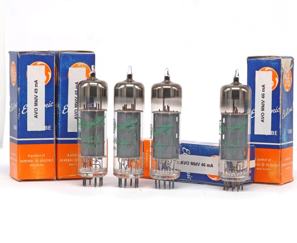 MATCHED QUAD 6BQ5/EL84 GE NOS USA Tube 真空管 Lampe 진공관 电子管 Röhre Valve Valvola