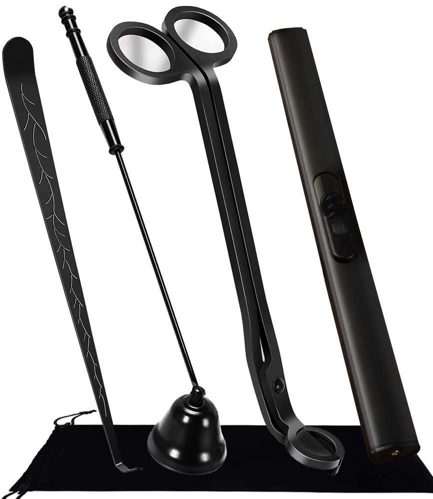 4 IN 1 Candle Wick Trimmer, Electric Candle Lighter Rechargeable, Candle Snuf...