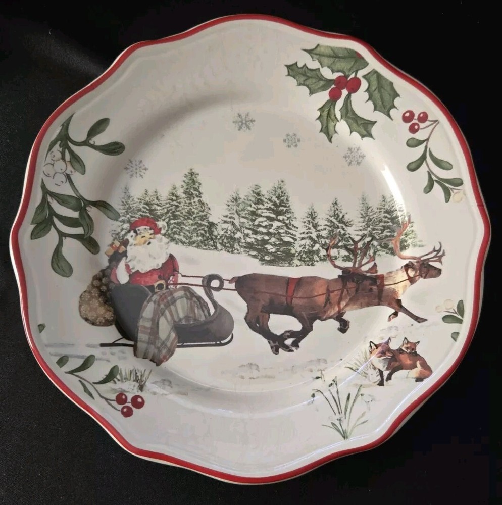 BETTER HOMES & GARDENS WINTER FOREST SALAD PLATE(S) 8 3/4