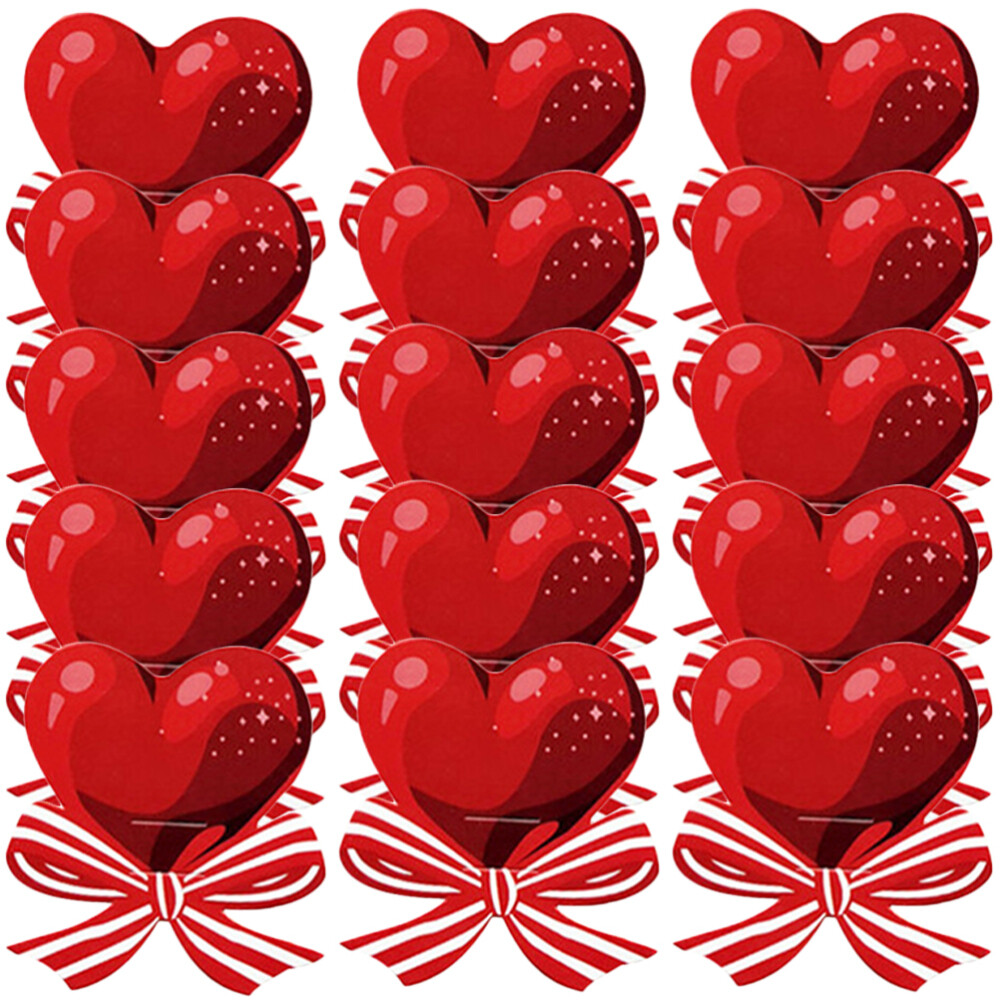 100 Pcs Holder Lollipop Paper Card Candy Packaging Accessories Heart Cards
