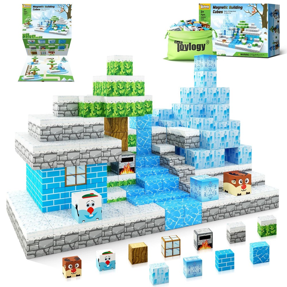 Magnetic Blocks-Build Mine Magnet World Frozen Edtion,Toys for Girls Age 3 4 ...