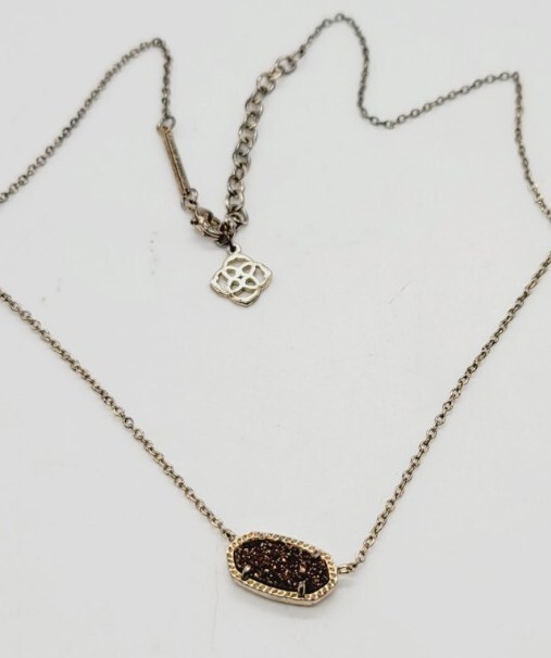 KENDRA SCOTT Elisa Pendant Necklace 17 in Rose tone Gold Bronze