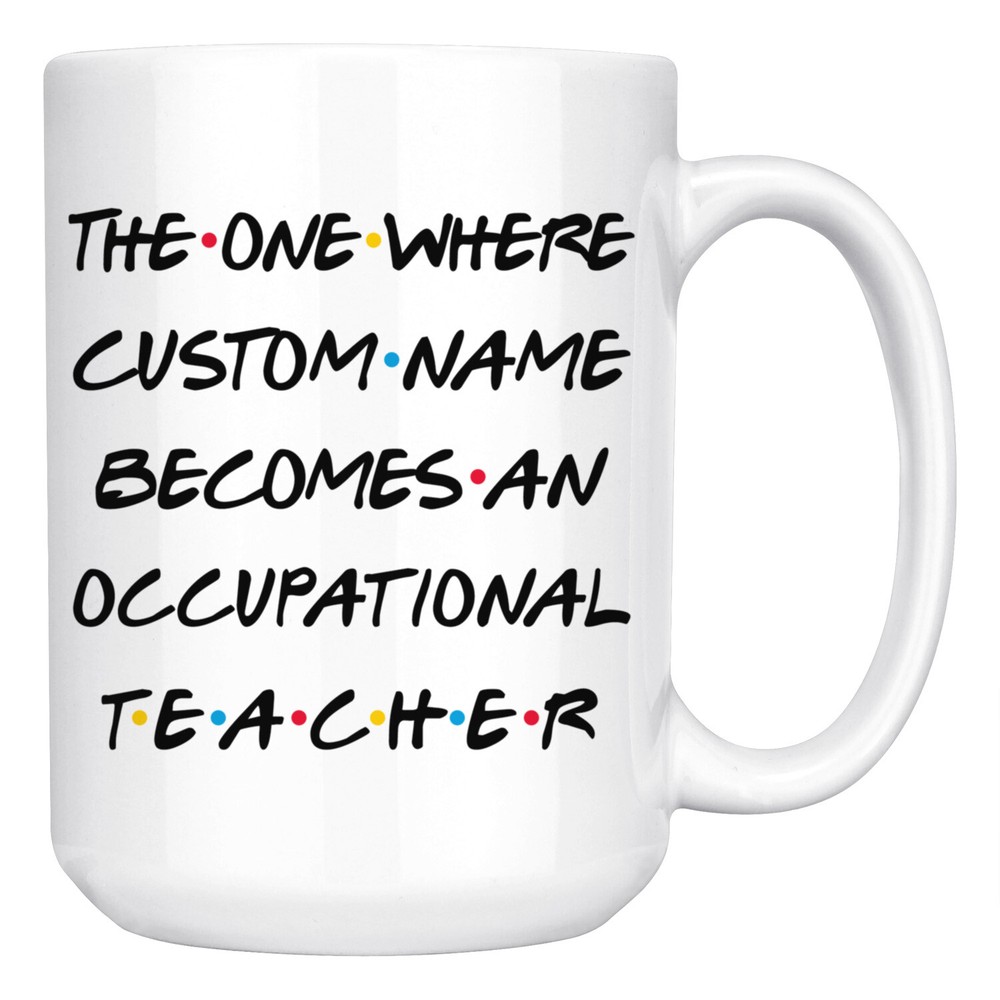 Personalized Occupational Teacher Job Promotion Mug, Teacher Graduation Gift