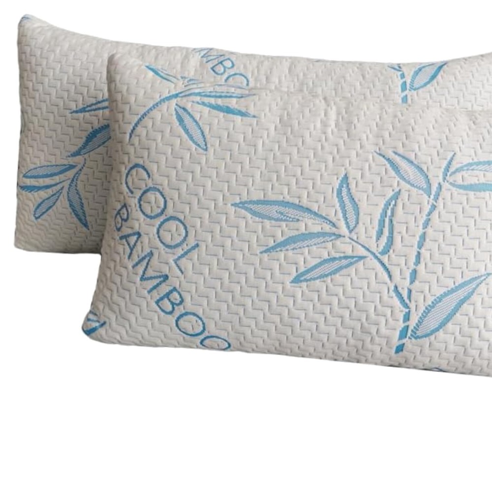 King Size Adjustable Memory Foam Pillows - Breathable & Soft for Better Sleep (2 Pack)