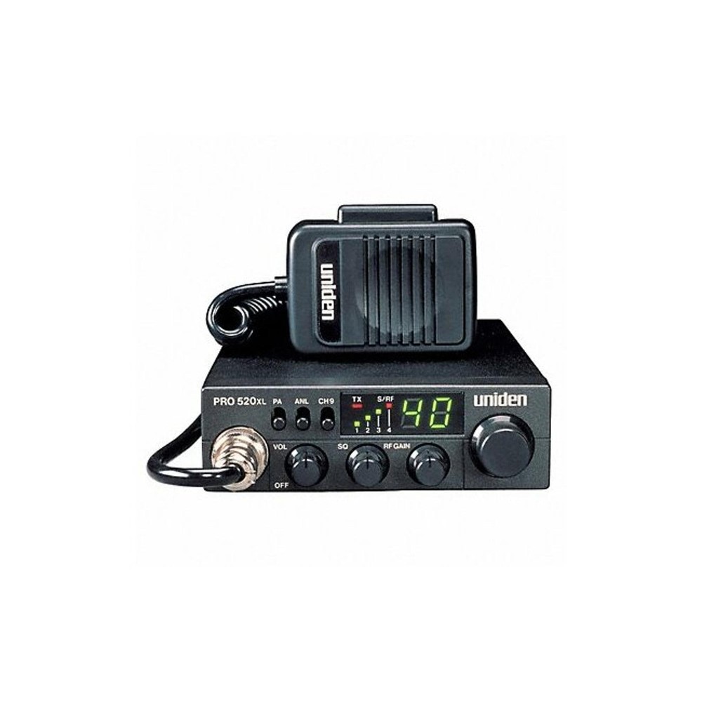 Radio CB PRO520XL Pro Series 40 canales. Diseño compacto. Interruptor ANL PACB Switch.