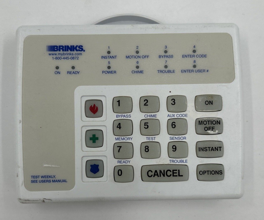 Brinks BHS-3102 Security Alarm Control Panel Keypad Replacement Home Wall