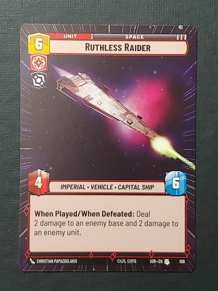 Ruthless Raider (Hyperspace) ~ Spark of Rebellion (SOR) Star Wars Unlimited