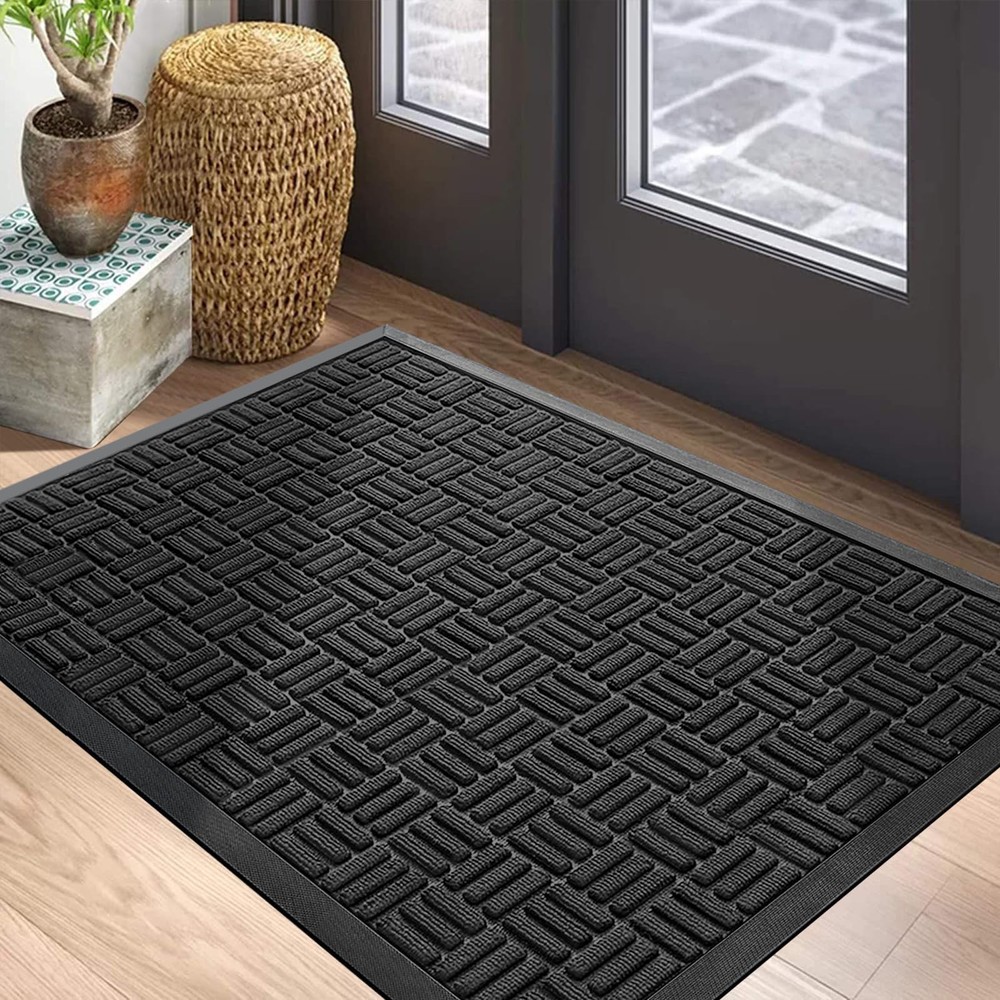 Doormat, Outdoor Indoor Entrance Welcome Mat, Heavy Duty Waterproof Anti-Slip...
