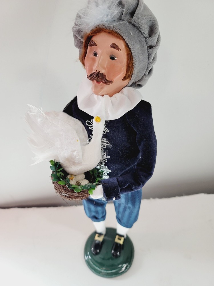 Byers Choice Carolers 12 Days of Christmas Six Geese A Laying - Man & Goose 2009