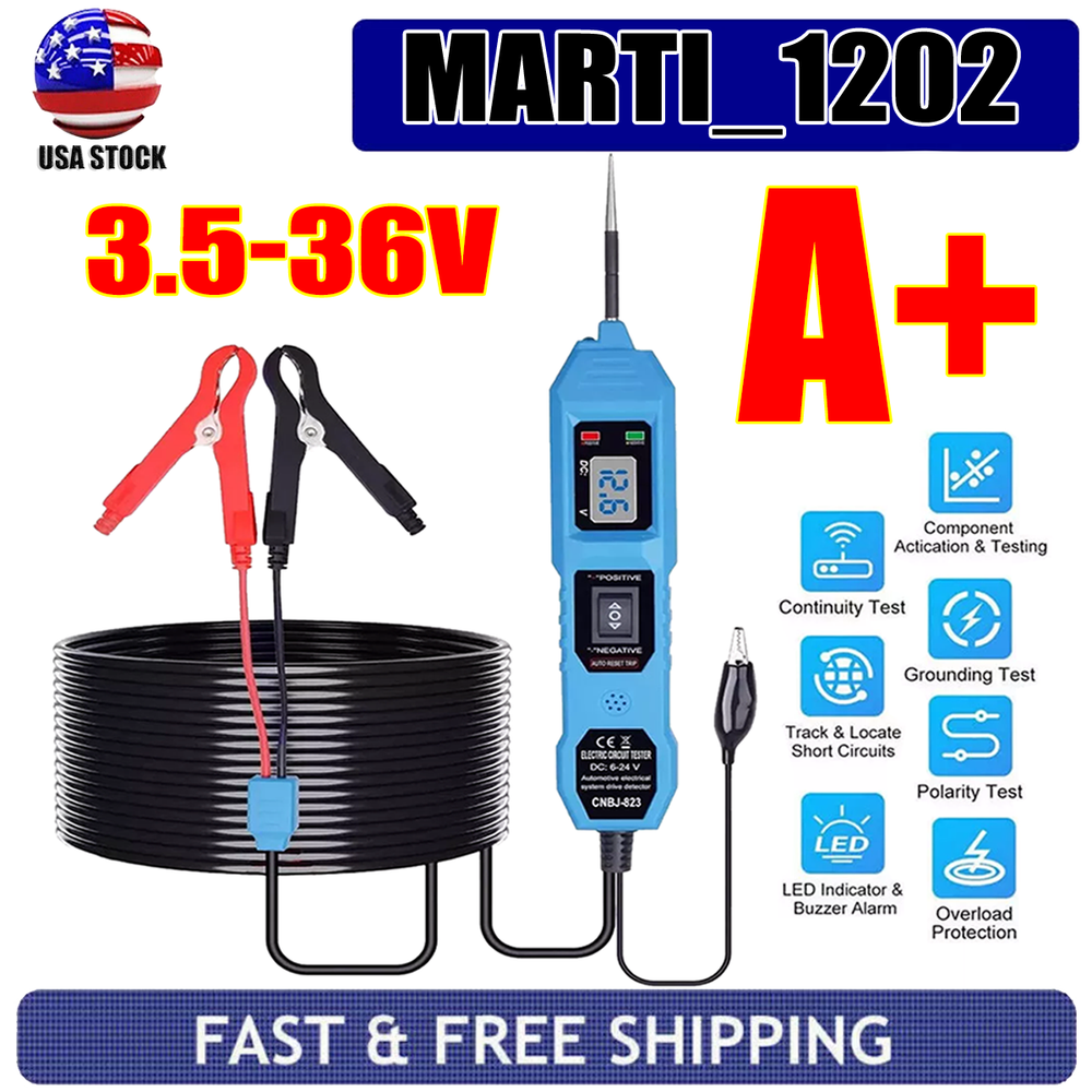 3.5-36V Digital Automotive Car Power Circuit Electrical Tester Probe Test Light/