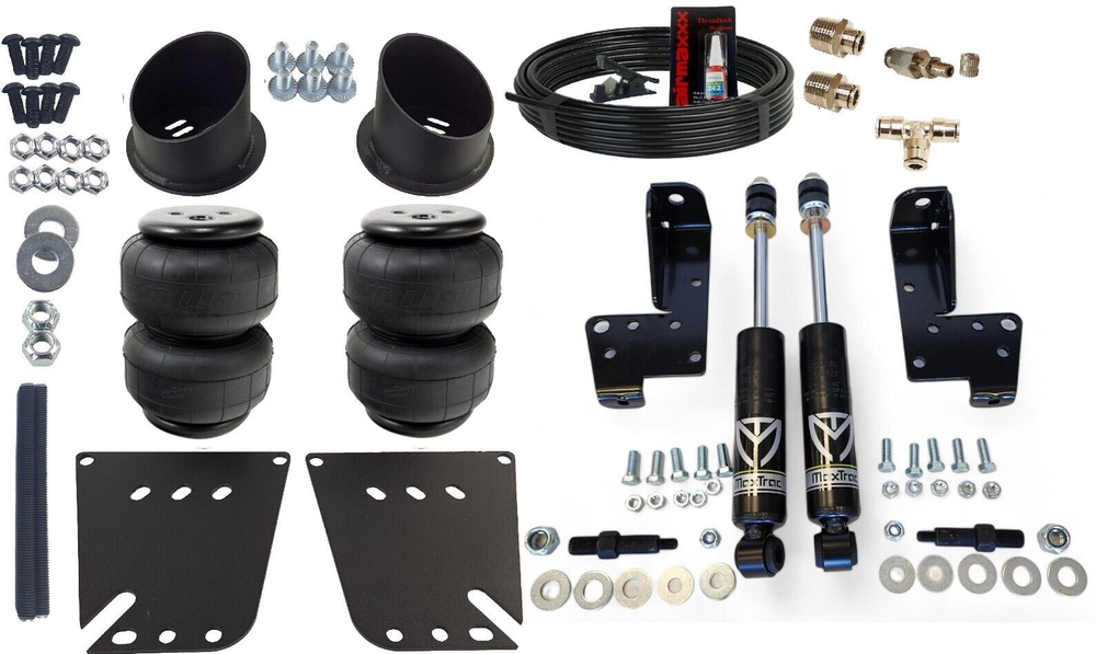 Front Bolt On 3/8 Air Ride Suspension Kit 2500 Air Lift Bags Fits Impala 1958-64