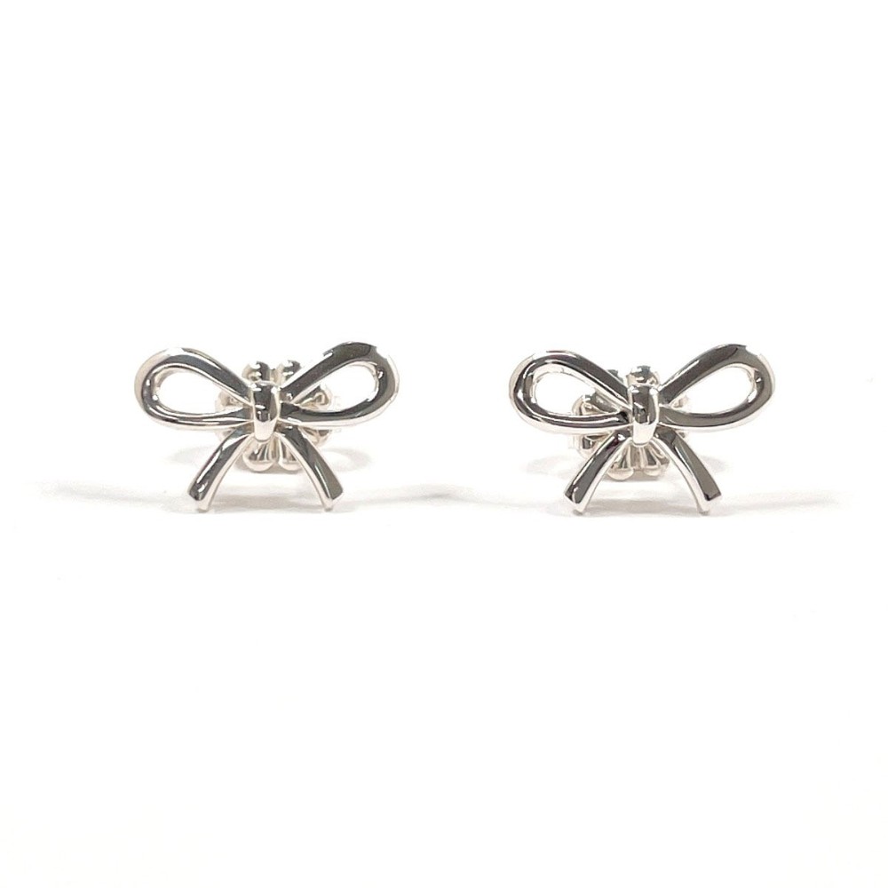 Tiffany & Co. Silver 925 Bow Ribbon Earrings for Women